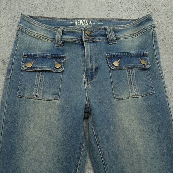 Rewash Jeans Women's Size 16 Blue High-Rise Flare Denim Pants 32" Inseam Stretch - Picture 12 of 16